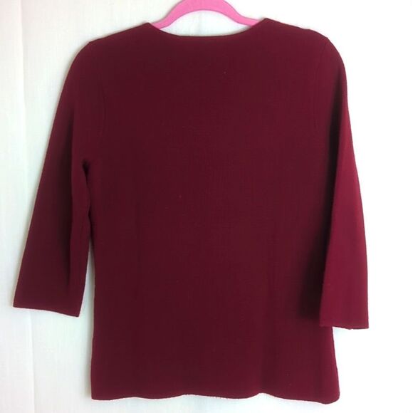 Brooks Brothers Sweater Med 100% Merino Wool Maroon - Picture 6 of 6